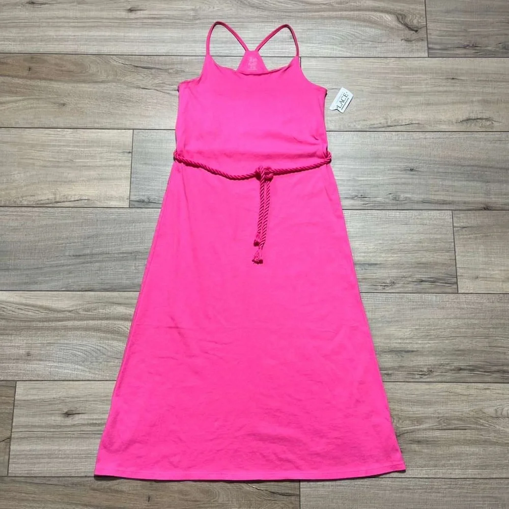 The Children’s Place Girls Sleeveless Racerback Belted‎ Maxi Dress Size M Pink